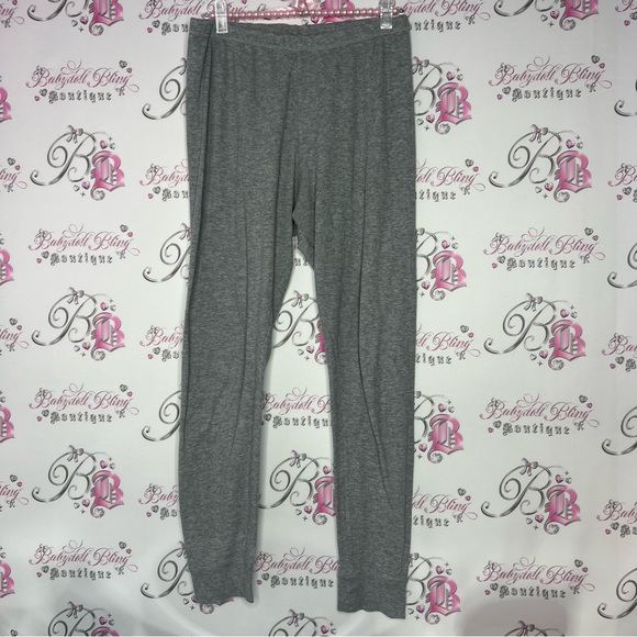 Victoria secret pink thermal waffle jogger sweat pants grey black pink logo bum - Picture 4 of 10